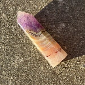 Amethyst Agate Lace Tower Crystal Stone Rock Purple Lace Agate Tower Point 120g